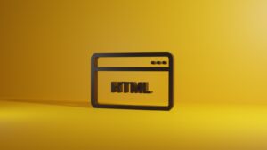 a computer screen with the word html on it agents IA